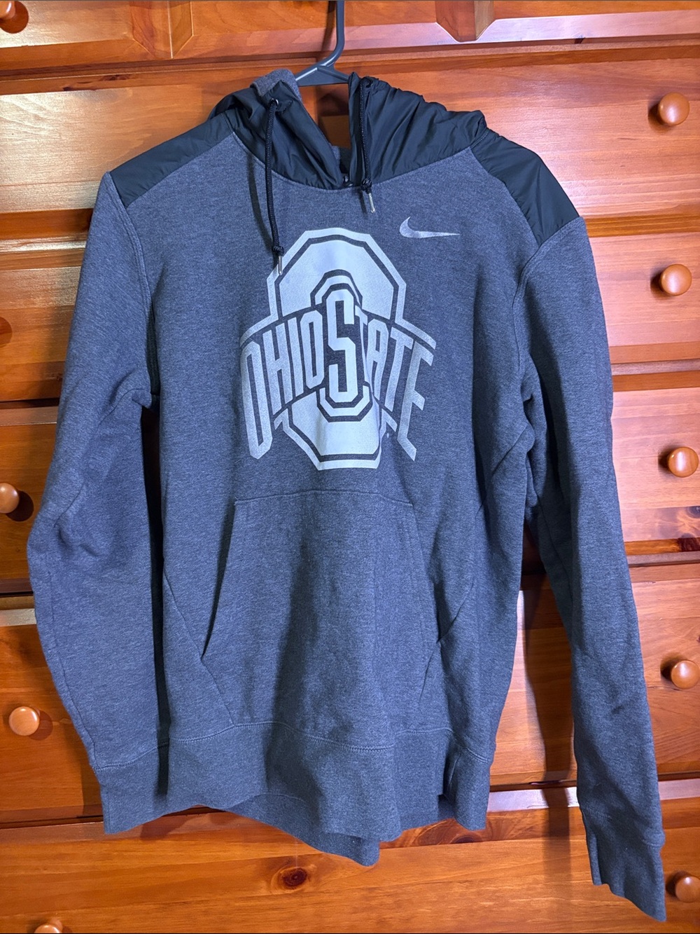 Nike Gray and Black Ohio State Pullover Hoodie